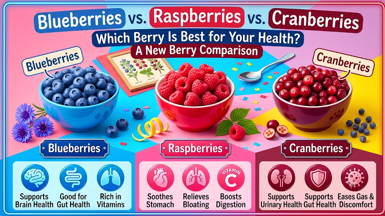 Blueberries vs. Raspberries vs. Cranberries: Health Benefits and Nutritional Differences