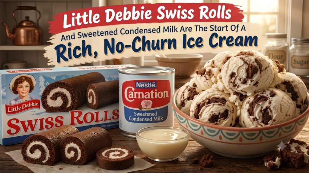 Little Debbie Swiss Roll Ice Cream: Easy 4-Ingredient No-Churn Recipe